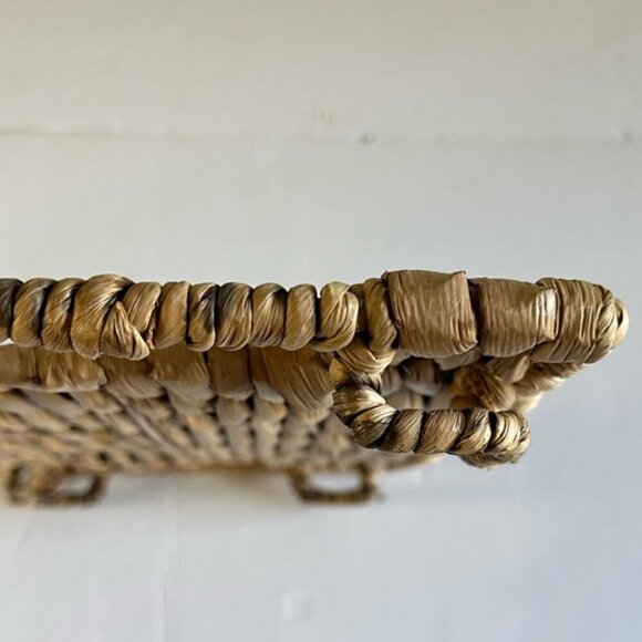 Woven Seagrass Serving Tray with Handles – Rustic Farmhouse Decor - Picture 6 of 10